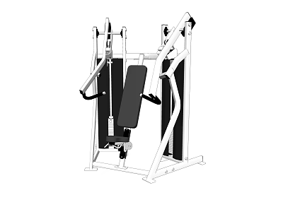 Multifunctional Strength Training Fitness Equipment With Seated Design And Cable System 3d model