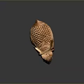 Handcrafted Wooden Elephant Container With Intricate Carved Patterns And Decorative Design