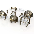 Intricate Character And Creature Armor Pieces With Metallic Detailed Design Elements