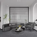 Modern Public Office Space With Open Layout Desks Computers Ergonomic Chairs And Lighting