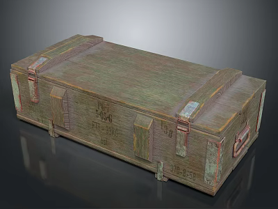 Vintage Wooden Crate Design With Rustic Texture And Metal Straps 3d model