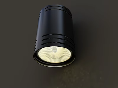 Sleek Black Recessed Spotlights With Modern Design And Bright White Illumination 3d model
