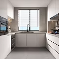 Modern Minimalist Open Living And Dining Interior With Sleek Custom Storage Cabinets And Comfortable Sofa
