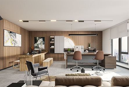 Modern Office Manager Room 3d model