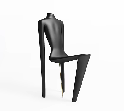 Modern single chair abstract humanoid chair 3d model