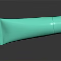 Green Cosmetic Tube With Smooth Surface And Reflection On Black Background
