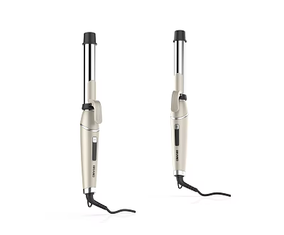 Two Professional Hair Curling Irons Modern Styling Tools With Ergonomic Handle 3d model