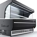 Commercial Display Refrigerator With Transparent Glass Door And Multiple Shelves For Retail Storage