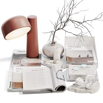 Modern Book Ornaments 3d model