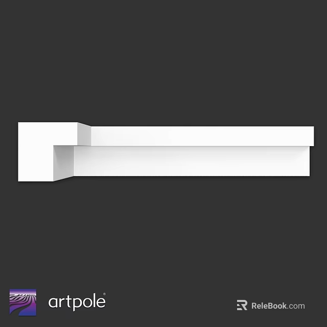 White Structural Component With L Shaped Design And Clean Geometric Lines 3d model 