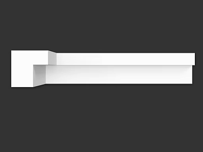White Structural Component With L Shaped Design And Clean Geometric Lines 3d model