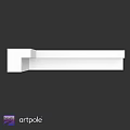 White Structural Component With L Shaped Design And Clean Geometric Lines