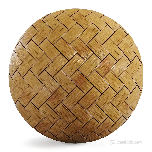Wooden Woven Circular Decorative Component With Interlaced Pattern For Interior Design 3d model