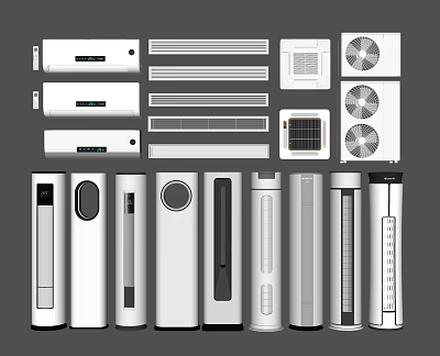 modern air conditioning 3d model