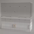 Modern Partition With Multiple Panels And Cabinet Doors For Interior Design 3d model