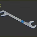 Professional Hardware Tool Wrench With Silver Metal Body And Blue Grip Strap