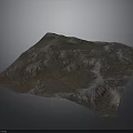 Realistic 3D Textured Folded Terrain Sheet Model With Detailed Surface And Dark Backdrop 3d model