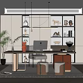 Modern study 3d model
