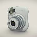 Fujifilm Compact White Instant Camera With Classic Lens And Control Buttons