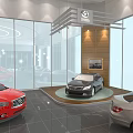 Toyota 4S Store Showroom Featuring Different Colored Display Cars And Spacious Bright Interior