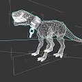 Realistic T Rex Dinosaur Model With Standing Pose And Detailed Texture