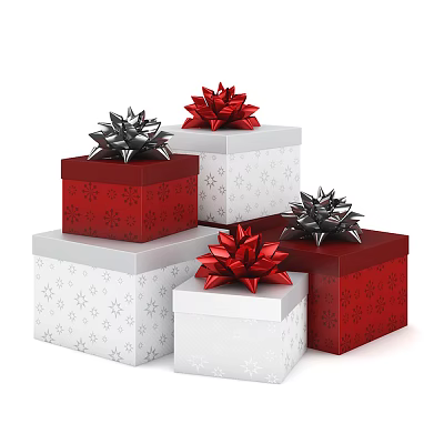 Modern gift box Christmas gift box combination 3d model