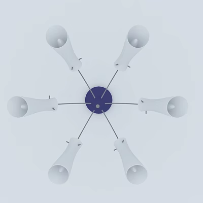 Modern chandelier 3d model