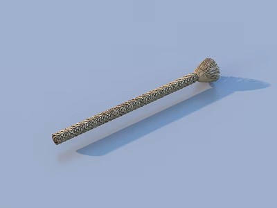 Practical Long Handle Cleaning Brush With Braided Texture For Household Use 3d model