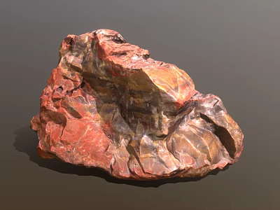 Rustic Natural Stone And Solid Wood Artisan Craft With Rough Texture And Warm Tones 3d model