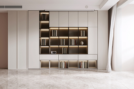 Modern bookcase 3d model