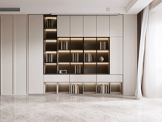 Modern bookcase 3d model