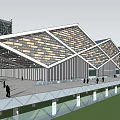 Modern Hospital Building Exterior With Glass Facade And Solar Panels
