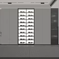 Modern Wine Cabinet With Glass Doors And Multiple Storage Shelves In Elegant Interior