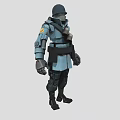 Machine Soldier Machine Warrior Game Character Cartoon Soldier Hand-painted Soldier Armored Soldier Armored Warrior Game Soldier Low Face Number Low Model Simple Model Cartoon 3d model