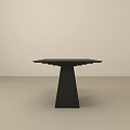 Modern Black Side Table With Conical Base And Smooth Stone Surface 3d model