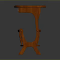 Traditional Wooden Dressing Table With Single Drawer And Open Shelf Home Furniture