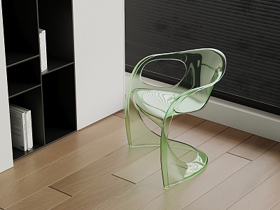 Modern acrylic leisure chair 3d model