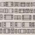 Modern window combination casement window floor-to-ceiling window sliding window balcony window 3d model