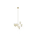 Modern Chandelier Design With Glass Bulbs And Brass Metal Frame Illuminated Lights