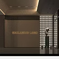 Modern Luxury Reception Desk Background Wall With Custom Logo Display And Elegant Art Decor Pieces