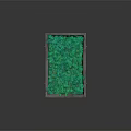 Decorative Ornament Set With Wooden Cart And Green Spiky Crystals