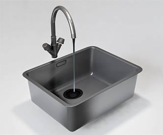 Modern Vegetable Basin Sink Stainless Steel Sink Wash Basin Vegetable Sink 3d model