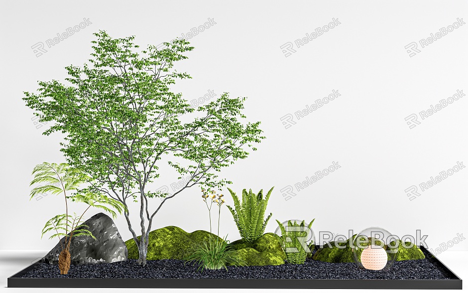 modern plant landscape plant pile landscape plant landscape sketch plant combination model