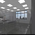 Modern Commercial Restaurant Kitchen With Stainless Steel Appliances Large Windows And Tile Floor
