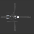 Detailed Helicopter Model Featuring Rotor Blades And Transparent Cockpit Design
