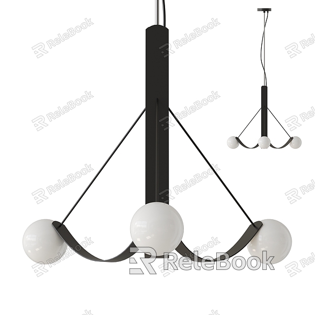 Metal multi-head bulb chandelier model