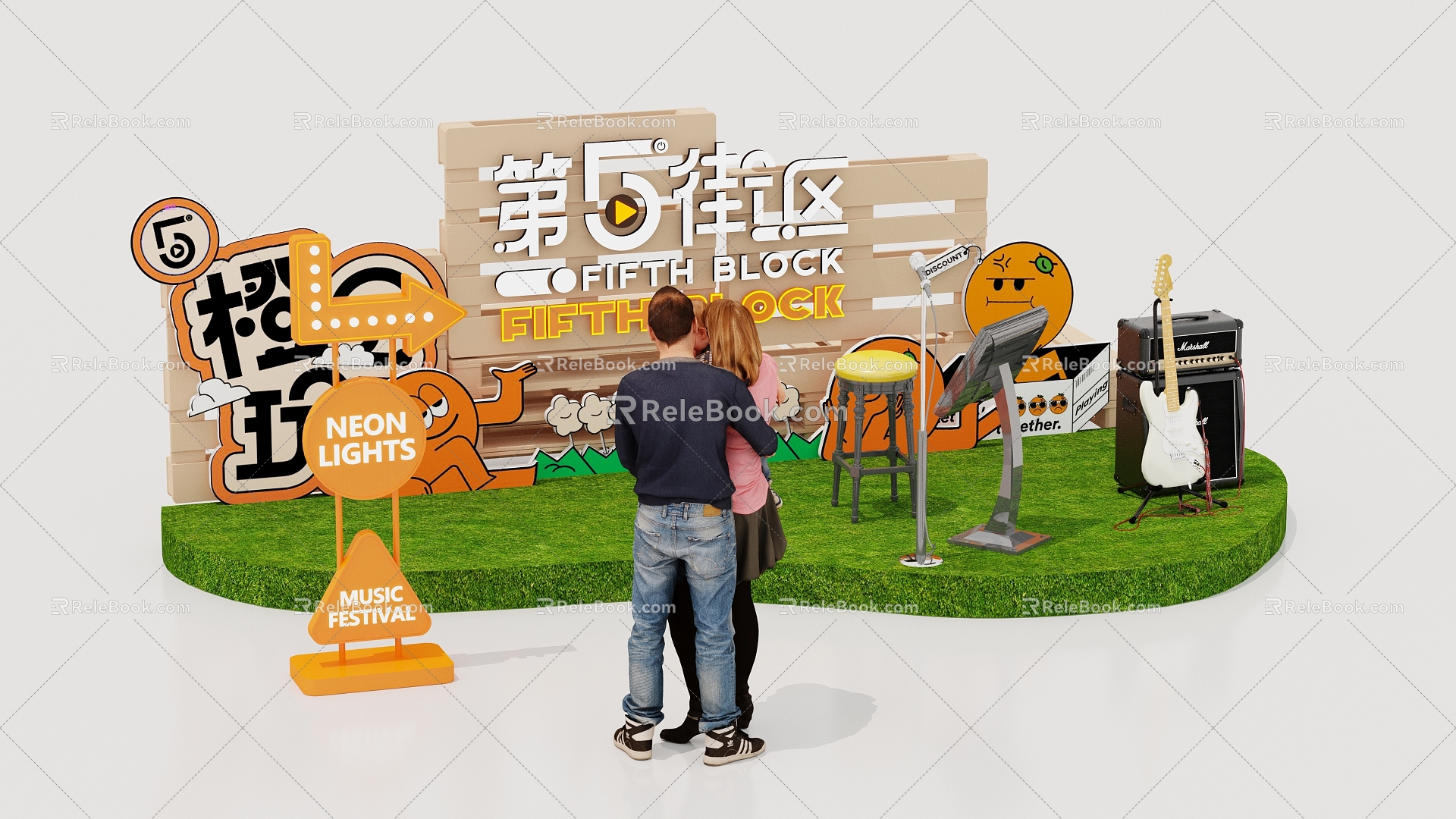 Small Stage Stage Outdoor Stage Market Stage Camping Stage 3d model