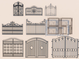 wrought iron gate iron gate school gate 3d model