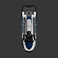 White and Blue Jet Ski Featuring Modern Sporty Design Sleek Exterior and Comfortable Seat