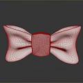 Butterfly Shaped Bow Tie in White Color on Black Reflective Surface with Smooth Texture
